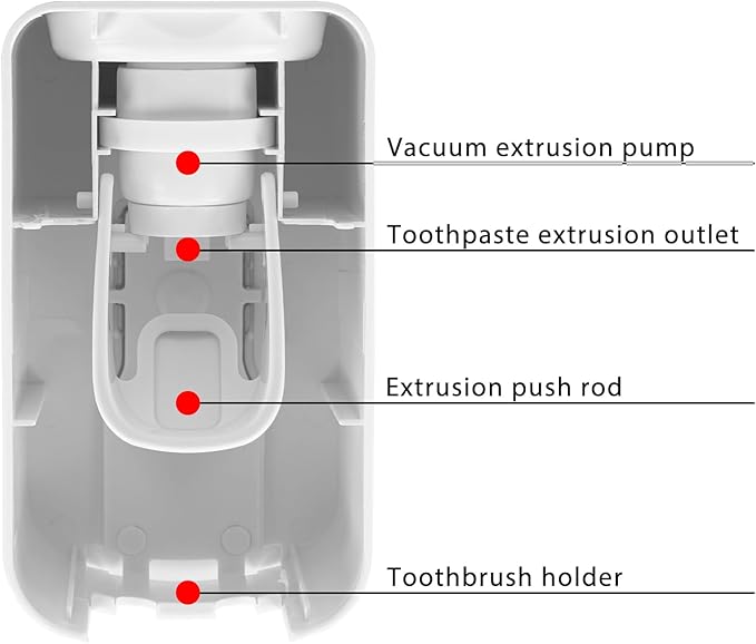 2 Slot Toothbrush Holder and Toothpaste Dispenser Wall Mounted, Automatic Toothpaste Squeezer, 2 in 1 Tooth Brush Toothpaste Organizer for Shower (Brown 2Pack)