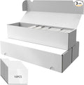 Card Box for Trading Cards Storage Box, Laminated Card Storage Box with Dividers, 1100 Count White Cardboard Boxes for Mtg/TCG/Magic/ Sports Card Storage,Trading Card Holder for Collector(3 Pack)