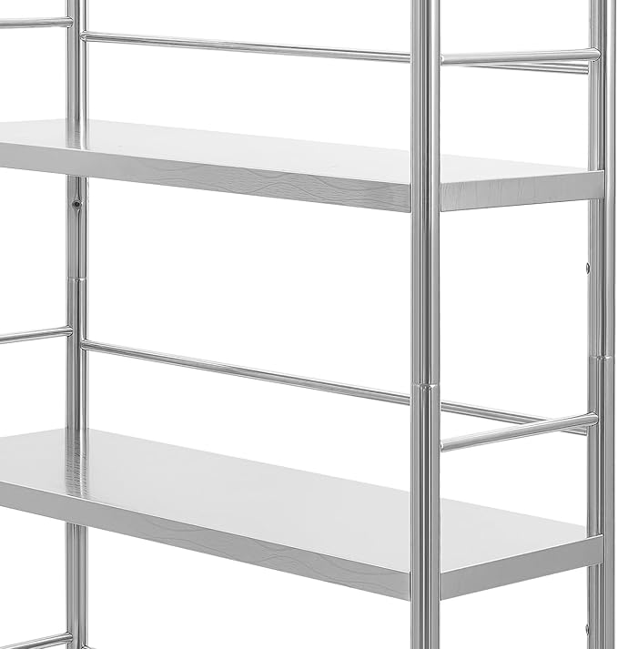 5-Tier Adjustable Rack Storage,28" L x 10" W x 63" H Stainless Steel Shelving Organizer,Heave Duty Shelf Storage Unit Up to 22lb Each Shelf for Kitchen&Garage
