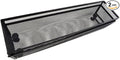HAHIYO Stackable Mesh Tray Cup 12 x 3 x 2 inches Sturdy Container for Desk Drawer Organizer Collection for Home Office School kitchen Soft Foam Feet No Sharp Edges 2 Pack Black
