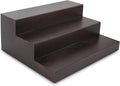 BARsics 3 Tiered Walnut Wood Liquor Bottle Shelf, Back Bar Riser Display 15x12x6 inch