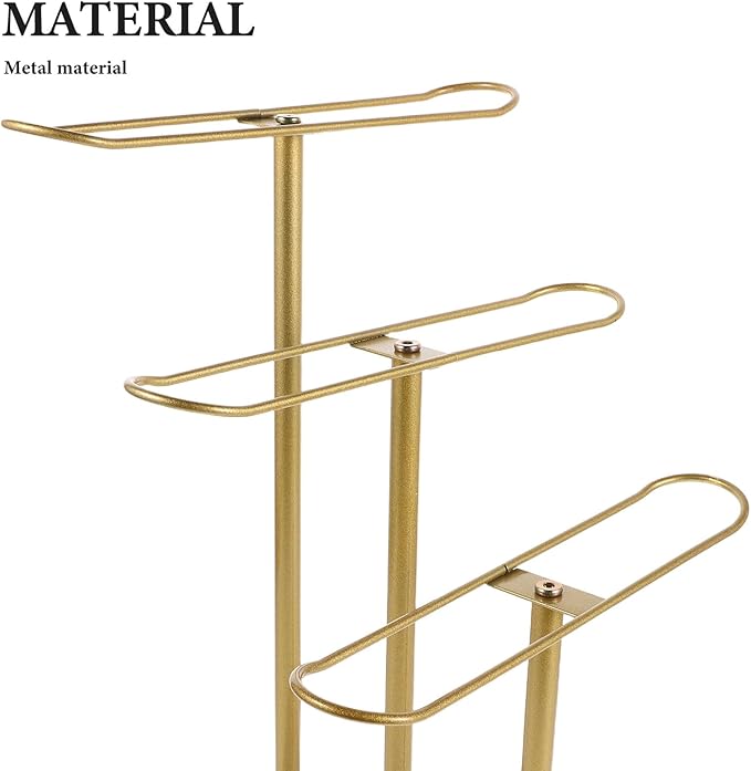 Headband Holder Organizer Stand Metal 3-Tier Hairband Display Rack Hair Hoop Hair Accessories Holder Bracelet Jewelry Stand