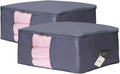 Comforter Storage Bags Pack of 2,Pillow Beddings/Blanket Clothes Organizer Storage Containers with Zippers,Breathable and Moistureproof(Grey 2pcs, XXL)