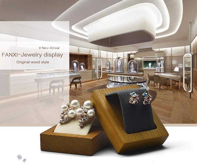 Jewelry Tray Solid Wood Earrings Display Stand for Photograph Jewelry Display Tray
