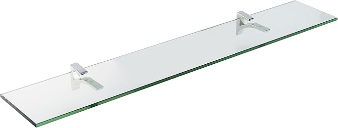 Spancraft Glass C-8x18-Chrome Cardinal Glass Shelf, 8" x 18", Chrome