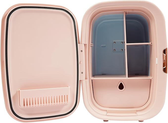 12.68Qt Portable Small Refrigerator Cosmetics Refrigerator Mini Fridge with Constant Temperature( 4-60℃/39.2-140℉) Personal Beauty Fridge for Bedrooms, Offices, Dormitories, Dressing Rooms(Pink)