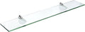 Spancraft Glass O-12x21-Chrome Oriole Glass Shelf, Chrome, 12" x 21"