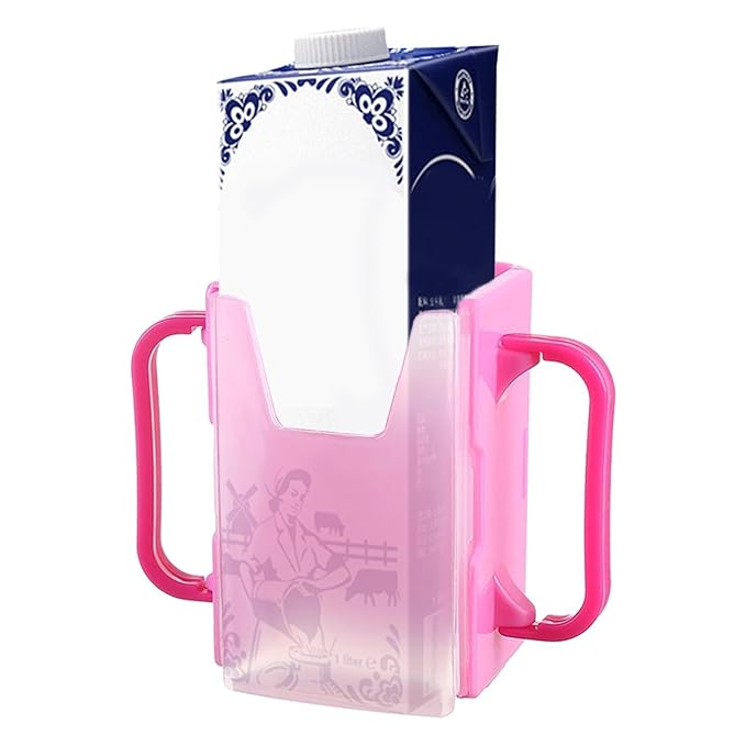 Juice Bag Holder - No Holder for Milk Box,Portable Juice Bag Length Adjustable, Spill Proof Milk Carton Holder for Home, Car, Traveling