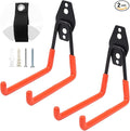 Garage Hooks Heavy Duty，2 Pack Garage Tool Organizer Wall Mount, Utility Steel Garage Storage Hook for Hanging Power and Garden Tools, Ladders, Hose, Bikes, Ropes, Bulk Items