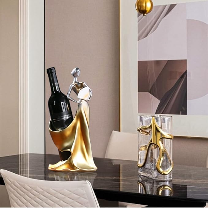 Wine Rack - Lady Wine Bottle Holder, Countertop Decorative Woman Wines Holder for Kitchen & Home Bar & Tabletop Decor & Gift
