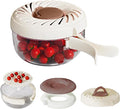 2025 New Upgrade Large Fruit Washing Bowl with Strainer(2.85QT),3 in 1 Multipurpose Drain Basket with Lid & Ice Box,Foldable Handle Fruit Strainer Perfect for Fridge Storage and Outdoor Picnics