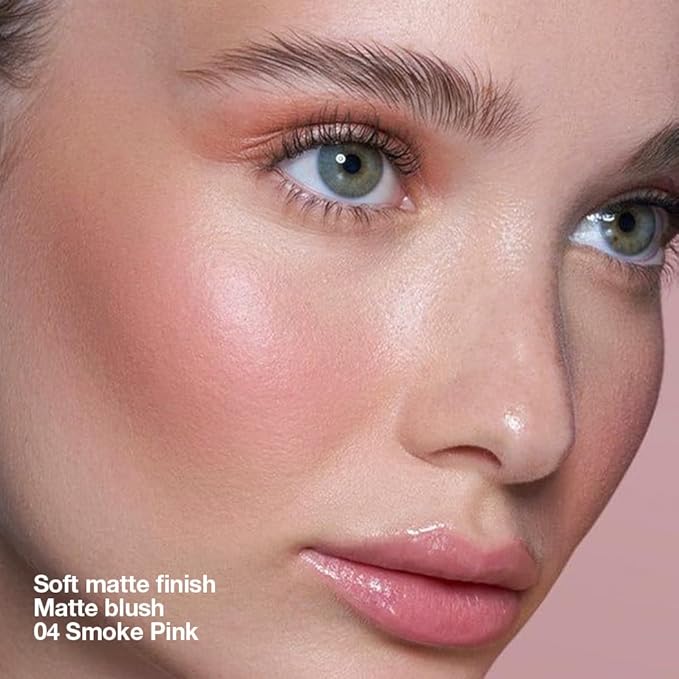 Blush for Cheeks,Pink Peach Powder Matte Blush Palette Cheeks Face Makeup for Older Women,Lightweight,Smooth,Blendable,Fade and Transfer-Resistant,Effortless Matte Natural Finish,Vegan & Cruelty Free