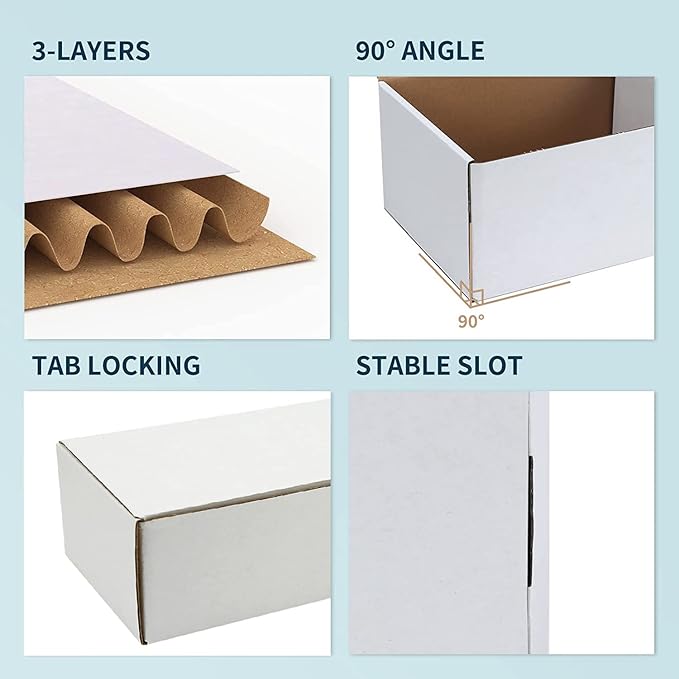 Trading Card Storage Box,8-Pack-6400 Count Corrugated Cardboard Card Box With Mtg/Magic/TCG Storage and Collection,Labels For Card Storage Box