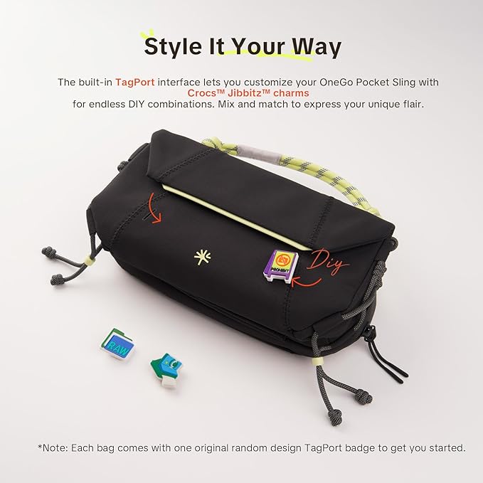 PGYTECH OneGo Pocket Sling for DJI Osmo Pocket 3, Portable Splashproof Everyday Carry Case with Detachable Strap, 2L, 3-Layer Storage Carrying Bag for Smartphones & Action Cameras Accessories, Black
