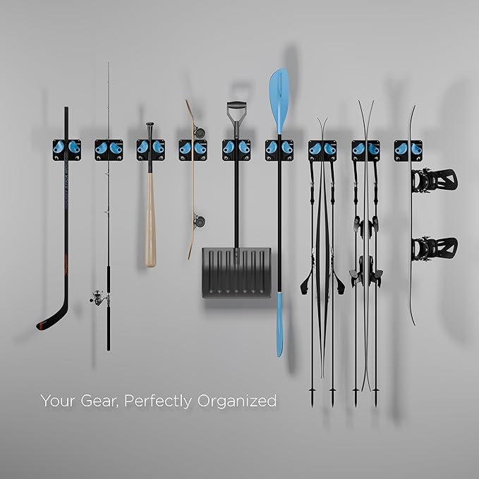 Gravity Grabber - Ultimate Ski & Snowboard Wall Rack | Secure, Non-Slip Storage | Fits Any Ski/Board | Garage Organization | Ski Storage Rack | Snowboard Storage Rack | Winter Gear Organizer | 6 Pck