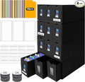 7200+ Card Storage Box, 1300+ Toploader Storage Box for Commander Display,with 48 Dividers, Labels & Tapes,Fit for TCG, PTCG, MTG