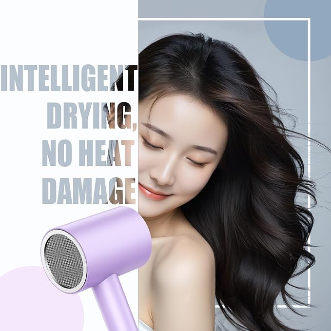 110V Hotel Wall Mounted Hair Dryer for Bathroom（with Night Light） Professional Styling HairDryer for Salon【Blue Light Negative Ions】 Fast Drying Restroom Blow Dryer，Matte Texture - Emerald Green
