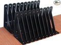 20 Pack L6 x H 4" Black Heavy Duty Shelf Brackets with Screws Metal Shelf Brackets Shelf Support Angle Brackets for Shelves L Brackets Heavy Duty Floating Shelf