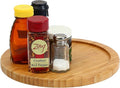 YBM Home Bamboo Wooden Non-Skid Spinner for Kitchen, Pantry, Fridge, Cupboards, or Counter Organizing, Fully Rotating Organizer