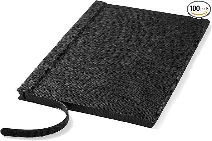 100-Pack 8 Inches Cord Organizer, Reusable Under Desk Cable Management System with Adjustable Cord Ties & Keepers for Ultimate Desk & Home Office Organization,Cable Management
