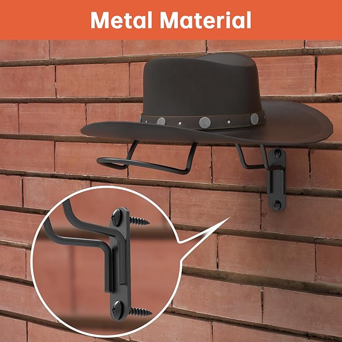 4 PCS Wall Mounted Helmet Rack Roma Helmet Holder Hook Multifunctionnal Metal Rack for Hats Mask Wall Mount Bracket Storage Display Rack with Screws for Equestrian Motorcycle Baseball Rugby Helmetet