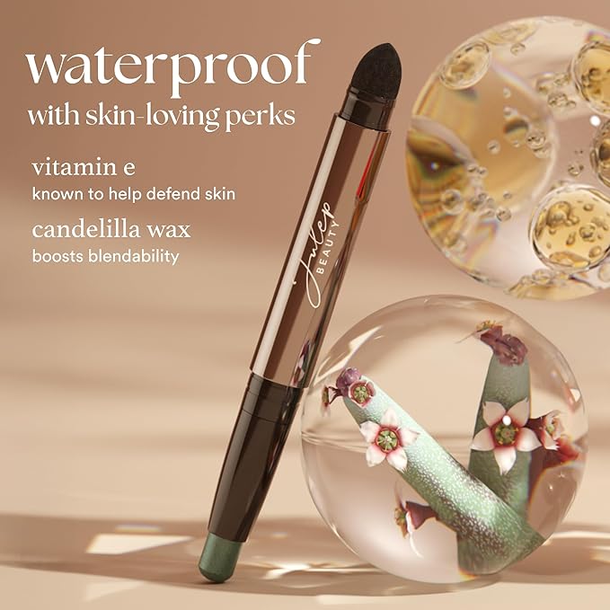 Julep Eyeshadow 101 Cream-to-Powder Waterproof Shadow Stick – Hazelnut Matte – Long-Lasting, Crease-Proof, Neutral Brown Beige Matte Cream Eyeshadow with Built-in Smudger