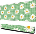Daisy Floral Gaming Mouse Pad XXL Large Desk Mouse Pad Keyboard Mat with Stitched Edges Waterproof Non-Slip Desk Mat for Laptop,Keyboard,Computer 35.4 * 15.7 Inch