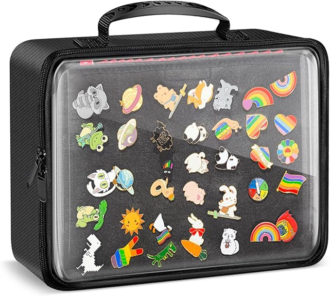 Enamel Pin Display Book, 18 Page Pin Bag For Collectors Pin Board Storage and Organization Pin Display Case For Various Sizes Of Pins, Travel Brooches, Sports Medals, Paper Clips, Earrings