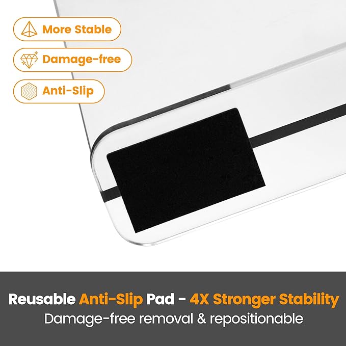 OKPOW Shelf Dividers for Closet Organization - 8" Tall X 12" Deep Acrylic Clear Sturdy Separators for Clothes Purse - Adjustable Removable Easy to Install Storage for Wood Cabinet Housewife 10 Pack