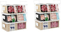 Freezer Organizer Bins With Tag, Stackable Freezer Baskets for Chest Freezer Sort Frozen Foods, Deep Freezer Organizer Bins with Handle Add Space Easy Reach, White Set of 6