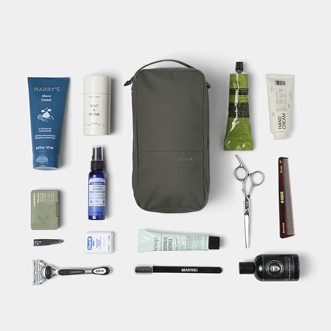 NOMATIC Toiletry Bag for Trips - Great for Travel Size Toiletries - Travel Essentials Wash Bag - Travel Makeup Bag