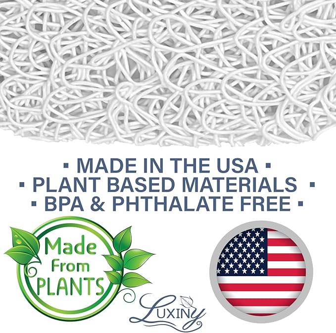Soap Savers for Bar Soap, American Made by Luxiny, Lifts Soap in Soap Dishes & Shower Soap Holders -Handmade Soap Lasts Longer -Made from Plant Based Materials (Cloud White)