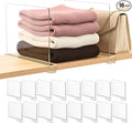 Shelf Dividers Purse Organizer for Closet: 16-Pack Acrylic Bag Storage Organizer for Handbags, Clutches, Clothes, Sweater, Towel on Wood Shelves