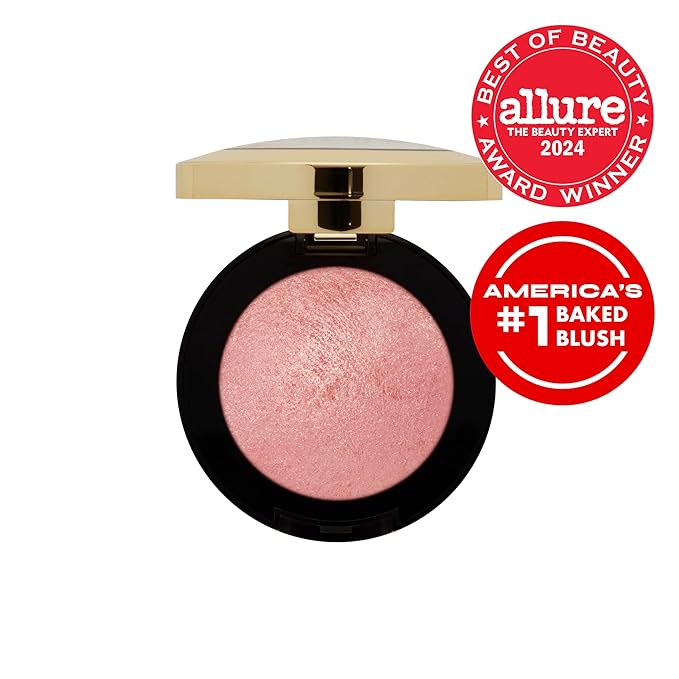 Milani Baked Blush, Powder Blush for Cheeks, Cruelty Free Makeup - Shape, Contour & Highlight Face for a Shimmery or Matte Finish -Corallina