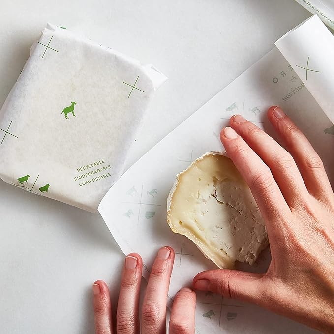 Formaticum 30-Pack Zero Cheese Storage Paper, Compostable, Biodegradable, and Plastic-Free Paper to Keep Cheese and Charcuterie Fresh, Kitchen Organization 9 x 13 Inches