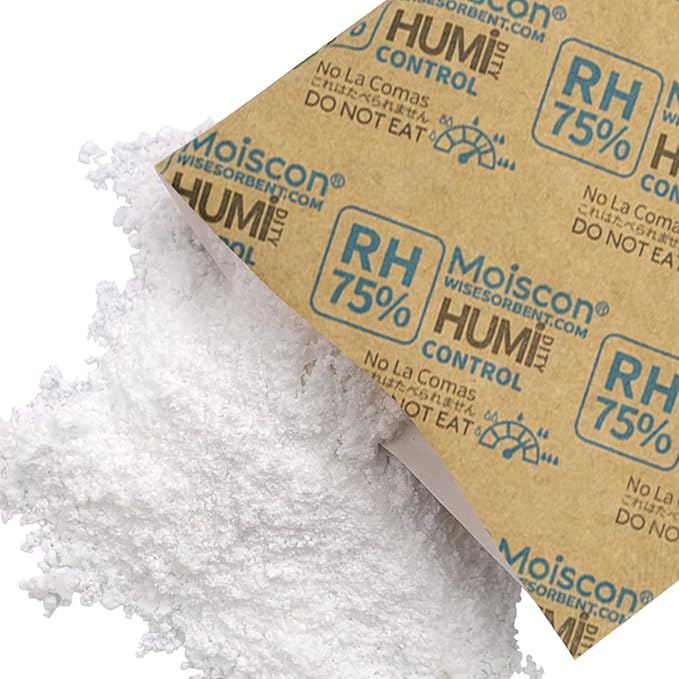75% Two-Way Humidity Control Packs - 60 Gram - 120 Pack - Moisture Control Packets Individually Wrapped for Storing 1 lb, Humidifier Packs for Storage Containers Hydration Packets