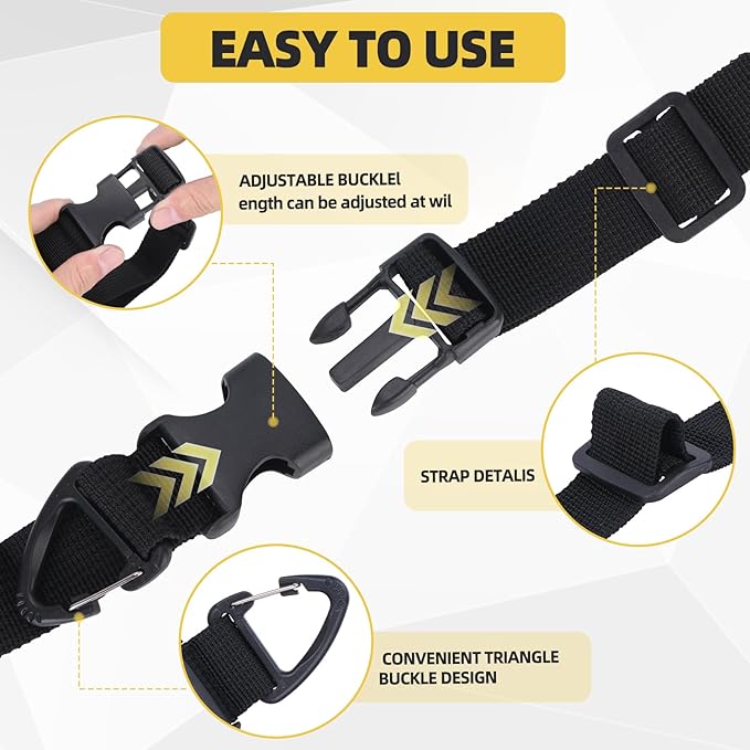 17 Inch Extension Cord Holder Organizer with Triangle Clips for Garage Organization and Storage, Adjustable Heavy Duty Storage Straps for Men Workshop (6)