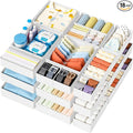 DIMJ Drawer Organizer Clothes Storage - 18 Pack Baby Dresser Organizer for Nursery, Foldable Closet Drawer Organizer Bins for Bedroom Organization, Fabric Storage Dividers for Socks, Underwears, Bras