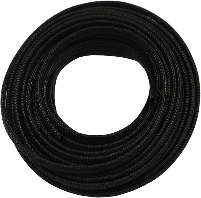 30ft PET Expandable Sleeving Wire Cable Sleeve (2/3", Black)