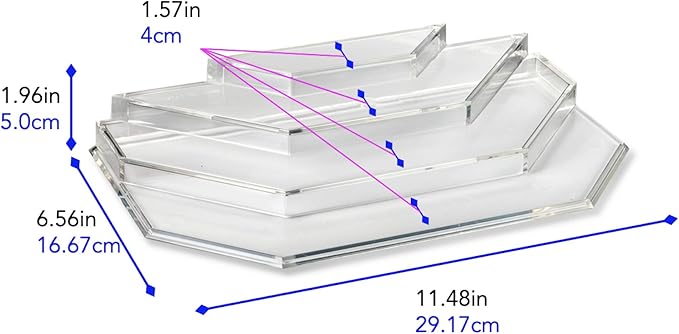 BY ALEGORY byAlegory Acrylic Mini Perfume & Scented Oils Organizer Vanity Display 4 Tiers For Storing Mini, Travel Size, Rollerball Beauty Bottles - Clear