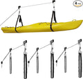RAD Sportz Kayak Storage Hoists - Overhead Pulley Hoist Systems with 125lb Capacity Each for Canoes, Bikes, Ladders, and More