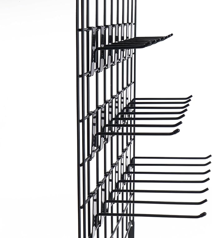 Gridwall Hooks 2 Inch,50PC Display Hooks for Grid Wall, Heavy Duty Gridwall Hook for Grid Wall Panel, Gridwall Peg Hook,Black