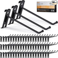 INCLY 6 Inch Gridwall Hooks, 60 Pack Heavy Duty Black Display Hooks for Grid Wall Panels, Gridwall Accessory for Storage Display Clothes in Retail Shop Garage