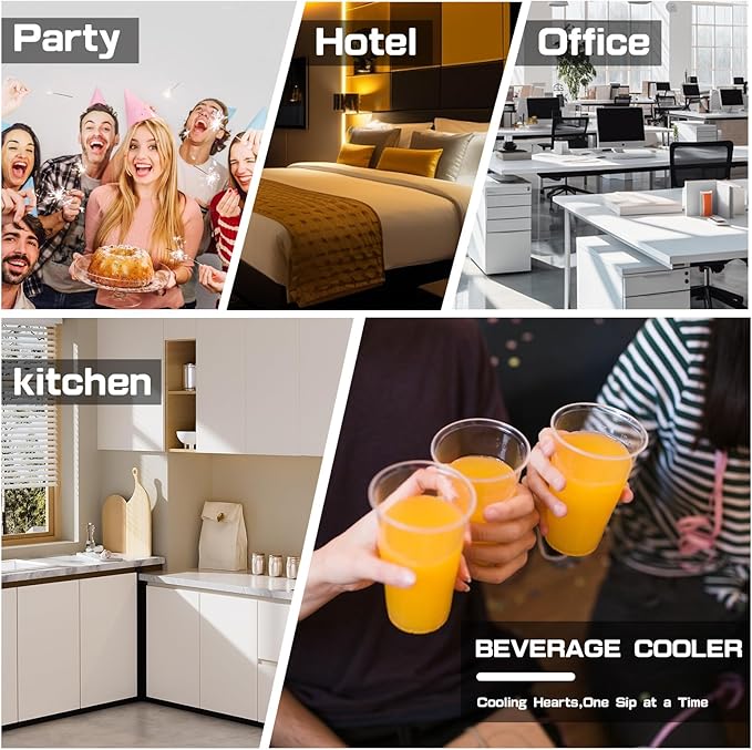 Stopasd Beverage Refrigerator Cooler, 5.3 Cu.Ft/166 Can Drink Fridge with Adjustable Shelves & Glass Door for Soda Wine Beer, Quiet Undercounter Small Fridge for Home/Office/Bar/Garage(37-61 ℉),Sliver