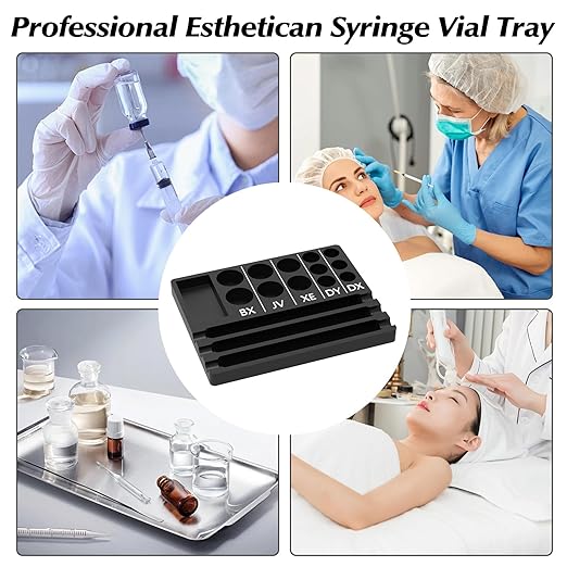 Aesthetic Practitioner Vial Holder Syring Tray, Spill-Resistant Vial Holder & Injector Storage Tray Organizer for Aesthetic Practitioner, Ideal Gift for Aestheticians Nurses NPS & PAs