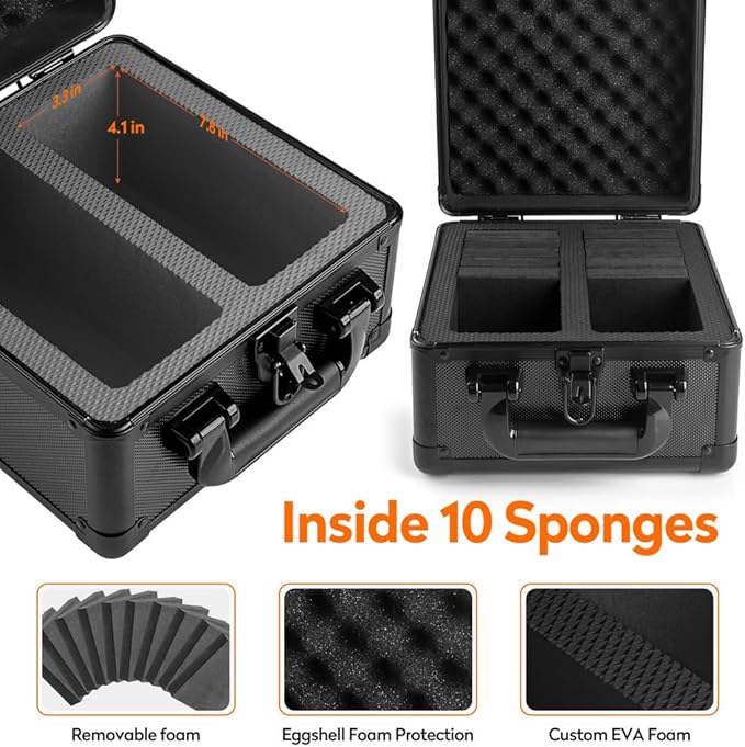 Graded Card Storage Box, Top Loaders Storage Boxes, PSA Card Slab Holder Storage Case for Trading Cards & Sports Cards