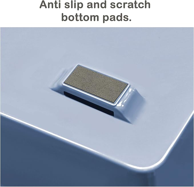 Acrimet Facility 4 Tier Letter Tray, Side Load, Letter Size/A4, Desktop File Organizer, Plastic (Solid Blue)