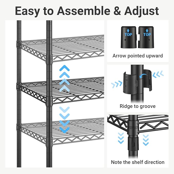 VIPEK R2 Plus Rolling Clothes Rack for Hanging Clothes Heavy Duty Clothing Rack 3 Tiers Adjustable Metal Wire Shelving Garment Racks with Side Hooks, Closet Organizers and Storage Wardrobe, Bronze