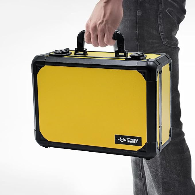 Graded Card Storage Box; Durable Sports, PSA Card Storage Case- Trading Card Storage Box - PSA Slab Case For Top Loaders (YELLOW, 14.17x11.2x7 inches)