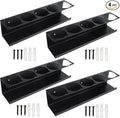 RealPlus Aerosol Spray Can Holder Rack Organizer, 5 Can Spray Bottle Holder Heavy-Duty Steel Wall Mounted for Garage and Workspace, Pack of 4
